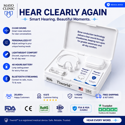 Final 2 Hours : Only Limited Stock Left🏆𝗧𝗶𝘄𝗼𝗿𝗹𝗱™ Bone Conduction Smart Hearing Headphones